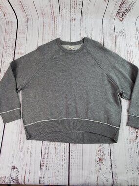 Pilcro Anthropologie The Oaklyn Cozy Crew-Neck Sweatshirt Women Small Gray